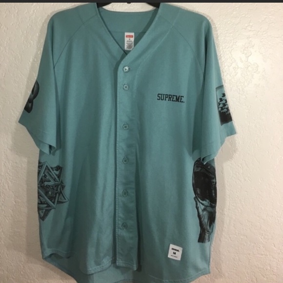 Supreme Other - Supreme “Escher” Art  Baseball Jersey Style Shirt